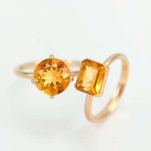 Anillo de diamante amarillo cuadrado clásico para mujer Estilo vintage Anillo de piedras preciosas de plata esterlina S925 chapado en oro de 18 quilates - Product Image 3