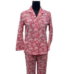 Pijamas con estampado de bloques a mano, conjunto de pijamas de Pj de algodón puro Floral, ropa de noche de algodón indio, traje de noche de algodón suave, regalo para ella - Product Image 3