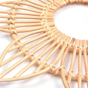 <b>Vintage</b> Modern Luxury Round Rattan <b>Wall</b> <b>Mirror</b> for Amazon FBA Direct From Vietnam Framed <b>Wall</b> Decoration for Home Use - Product Image 2