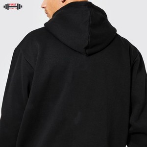 Conjunto de chándal personalizado de invierno para hombre con forro polar con capucha 100% algodón logotipo personalizado y cierre de cremallera servicio OEM - Product Image 4