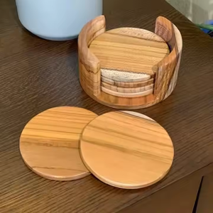 Sous-verres rustiques finis à la main avec soin et qualité Sous-verres en bois de noyer fabriqués à la main par Crescent Crafts - Product Image 1