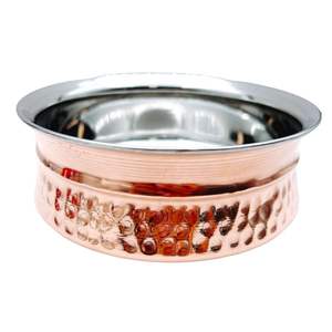 กระทะโลหะทำจากทองแดงแบบดั้งเดิมทำด้วยมือกระทะย่างแบบอินเดีย - Product Image 1