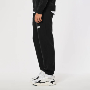 Pantalon de costume noir en coton léger et personnalisable avec logo (été) Taille XL Coupe droite Fermetures éclair décoratives 100% tissé - Product Image 1