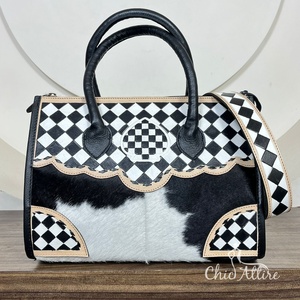 Vente en gros OEM 2025 Nouveau Designer Marques célèbres Sacs à bandoulière en cuir à carreaux usinés à la main de grande capacité Sacs à main fourre-tout pour femmes - Product Image 1