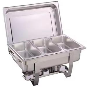 Hotel Restaurant Stainless Steel Chafing Dish Metal <b>Buffet</b> <b>Server</b> <b>Food</b> <b>Warmer</b> - Product Image 6