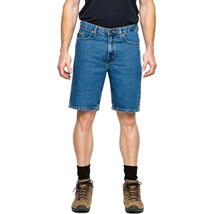 กางเกงขาสั้นผ้ายีนส์สำหรับผู้ชายกางเกงออกกำลังกายขาสั้นทรงสลิมฟิต - Product Image 1