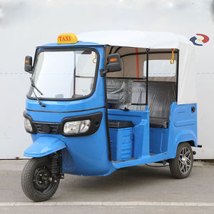 รถสามล้อไฟฟ้าสำหรับผู้โดยสาร 48V 501-800W แบบเปิดประทุน 3 ที่นั่ง สีน้ำเงิน โครงเหล็ก 80 กม./ชม. เบรกดิสก์หน้า ชาร์จไฟได้ 3 ชั่วโมง - Product Image 6