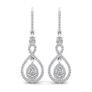 Pendientes Largos Colgantes de Oro Sólido de 14K y 18K con Moissanita de Corte Pera de 1.13 Quilates, Joyería Fina de Lujo para Mujer, REYES Sparkling - Product Image 2