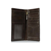 Dompet kulit trendi produsen profesional Harga terbaik untuk pria desain unik dengan dompet Logo kustom bersirkulasi