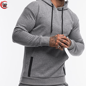 Sweat-shirt à capuche en molleton 100 % coton personnalisé pour homme, vêtements de sport d'hiver, imperméable, respirant, léger, chaud, uni, 3D - Product Image 4