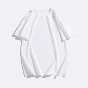 OEM ออกแบบโลโก้ที่กําหนดเองเสื้อยืดแขนสั้นผู้ชายขนาดใหญ่ผ้าฝ้ายหนักด้านในคอกลมหลวมสไตล์ธรรมดาสี - Product Image 4