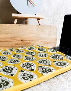 Affaires usage quotidien Vintage luxe pochette pour ordinateur portable à la mode Durable étanche écologique couleur moutarde léger Simple - Product Image 2