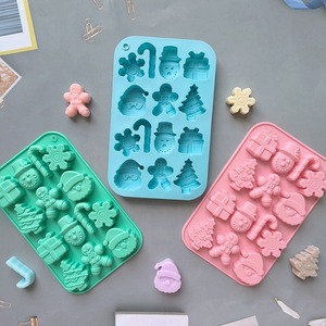 แม่พิมพ์ซิลิโคนคริสต์มาสฟู้ดเกรดใช้ซ้ำได้ภาชนะอบเป็นมิตรต่อสิ่งแวดล้อม - Product Image 5