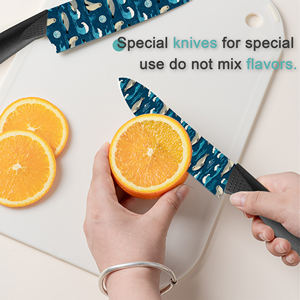 En stock Nouveau design Ensemble de couteaux de chef professionnels Lames en céramique Poignées en plastique pour utilisation en restaurant Lave-vaisselle sans danger Livraison gratuite - Product Image 5