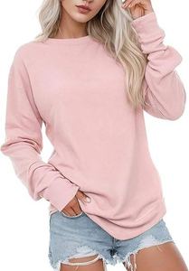 Sweat-shirt pour femme en coton 100% de haute qualité, surdimensionné, épaules tombantes, streetwear d'hiver, pull personnalisé avec logo, prix bas - Product Image 5