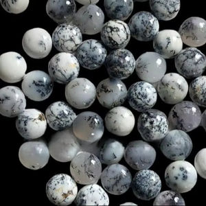 Lot de pierres précieuses cabochon en agate dendritique naturelle, pierres en vrac polies pour bijoux faits à la main - Product Image 1