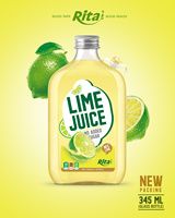 Hoge Kwaliteit 345Ml Vers Limoensap Zonder Toegevoegde Suikerpuree Smaak Snelle Levering Vietnam Fabrikant Fruit Groentesap Fles