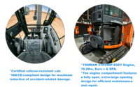 YUANXING Modèle le plus vendu en Chine, mini-excavatrices compactes neuves avec moteur Kubota, excavatrices sur chenilles pour la ferme, en gros