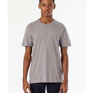 Camiseta de cuello redondo de algodón orgánico, camisetas de ajuste Regular, Black Beauty - Product Image 3