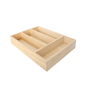 Juego personalizado cuchara tenedor caja de cubiertos organizador de palillos de bambú con bandeja de bambú para Cocina - Product Image 6