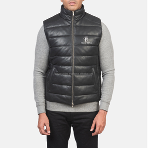 Chalecos de Cuero para Hombre, Casuales, Resistentes al Viento, Reversibles, Transpirables, sin Mangas, para Invierno, con Bloques de Color, Cuello en V, Cierre de Cremallera - Product Image 6