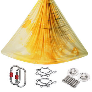 Meilleur hamac de yoga aérien anti-gravité balançoire <span class=keywords><strong>lit</strong></span> de yoga volant de couleur dégradée avec faible étirement en nylon durable - Product Image 5