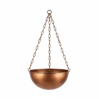 Pot de fleurs suspendu moderne en métal doré avec longue chaîne, décoration murale intérieure et extérieure, plafond, pour la maison, le jardin, le balcon