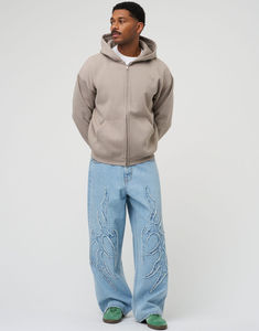 Jeans pour hommes de marque Jeans droits extensibles Pantalons décontractés en denim Pantalons brodés Jeans baggy noir bleu Nouveau style - Product Image 3