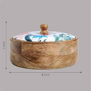 Boîte à roti en bois naturel pour le stockage des chapatis, boîte à pain écologique - Product Image 1