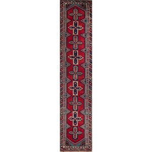 Nuray Hand Knotted Wool Rugs <b>Red</b> Orange Geometric Abstract Pattern for Home Entryway Hallway Rectangle Pae-4323 9x12 Handmade - Product Image 1