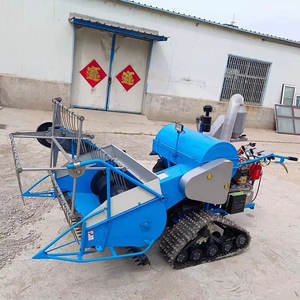 Moissonneuse-batteuse à riz rouge sur chenilles, équipement de récolte de céréales haute productivité, multifonctionnel et économe en énergie pour le champ - Product Image 4
