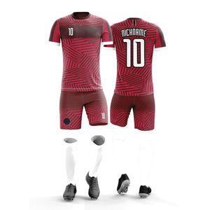 Ropa de fútbol Conjunto de ropa deportiva Transpirable Secado rápido Estiramiento suave Cómodo Camisetas de fútbol Uniforme Personalización 100% Poliéster - Product Image 5