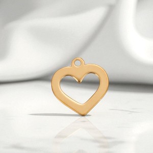 Pendentif en argent sterling fait à la main avec breloques coeur personnalisable pour la fabrication de bijoux - Product Image 3