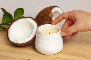 VELA DE COCO Y CERA PREMIUM VIETNAM / 100% VELAS DE CERA DE COCO NATURAL/AROMAS DE LUJO HECHOS EN VIETNAM - Product Image 2