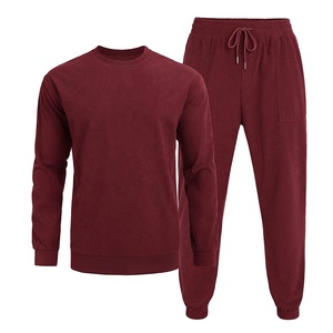 Chándal de 2 piezas para hombre, conjunto de Jersey de manga larga, traje deportivo informal para correr y Fitness - Product Image 1