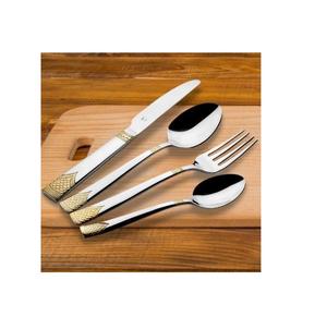 Juego de cubiertos de espejo ecológico personalizado para comedor personal, cubiertos dorados de acero inoxidable, cubiertos, cuchara, tenedor para bodas - Product Image 1