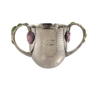 Tasse de lavage en acier inoxydable au design classique, brillante, polie, martelée, couleur argent, à prix abordable - Product Image 3