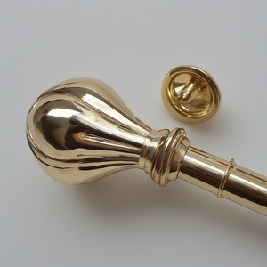 Luxe Beam Single Metal <b>Curtain</b> Pole <b>with</b> Mirror Effect Surface Modern Design for Smooth <b>Curtain</b> Glide and Stylish Look - Product Image 4