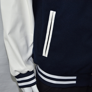 Veste de baseball CUMAX Factory Letterman nouvelle mode veste universitaire d'hiver personnalisée de concepteur de broderie de serviette en cuir de haute qualité - Product Image 2