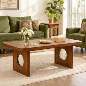 Table basse en bois construite en bois massif offrant une robustesse durable et une présence élégante dans le salon - Product Image 2