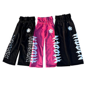 กางเกงวอร์มจ็อกเกอร์สตรีทแวร์ผู้ชายคุณภาพสูงรุ่นล่าสุด ล้างสีแบบแอซิด ทรงขาบาน เอวสองชั้น - Product Image 1