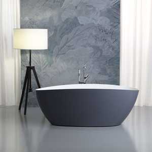 Baignoire autoportante design moderne Rome Grey – Baignoires autoportantes de style contemporain - Product Image 1