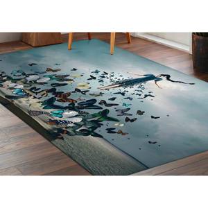 Tapis Femme et Papillons : Art Moderne, Décoration de Salon, Tapis Imprimé, Tapis en Chenille - Product Image 3