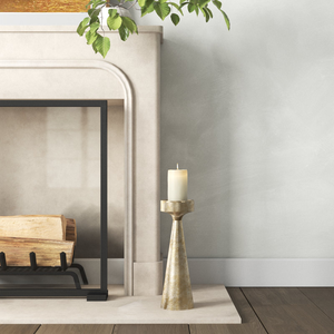 Bougeoir décoratif nordique en aluminium fini or pour décorations d'anniversaire de Noël Pâques-écologique et résistant à la chaleur - Product Image 4