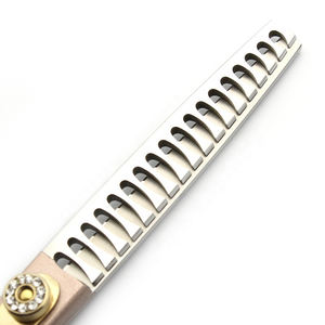 Kit de tijeras de aseo profesional para mascotas de oro rosa, tijeras de adelgazamiento, acero inoxidable 440C de 7,0 pulgadas - Product Image 3