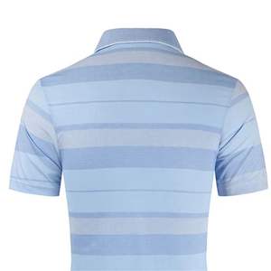 เสื้อยืดสำหรับผู้ชายผ้าถักปักลายผ้าฝ้าย100% สำหรับเสื้อโปโลสีพื้นและสีผสมโลโก้ OEM ตามสั่ง - Product Image 5