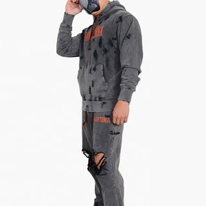 Comfortable Men's <b>Distressed</b> Tracksuit High Quality 100% Cotton Quick Dry Breathable Design for Adults <b>Distressed</b> Tracksuits - Product Image 3