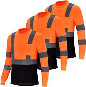 Bande réfléchissante à manches longues pour hommes haute visibilité imperméable à l'eau Logo personnalisé vêtements de travail de sécurité chemises d'hiver - Product Image 2