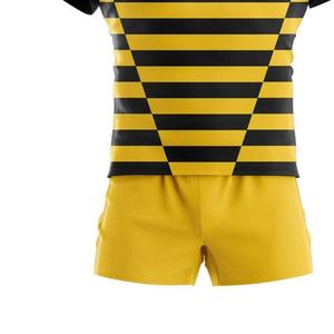 Uniformes de Rugby Profesionales al por Mayor para Hombre, Conjuntos Personalizados con Nombre de Equipo Impreso en Camiseta y Pantalones Cortos, Transferencia Térmica, 100% Poliéster Transpirable - Product Image 2