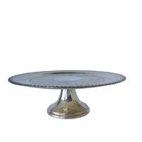 Ensemble de deux tasses support à gâteau décoratif plaqué or plateau à gâteau de mariage moule ustensiles de cuisson support à gâteau à un niveau